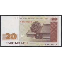 Латвия 20 лат 1992 года, A6439122A (LATVIA 20 Latu 1992) P 45 : UNC