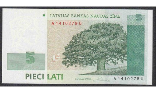 Латвия 5 лат 2007 (LATVIA 5 Lati 2007) P 53b: UNC
