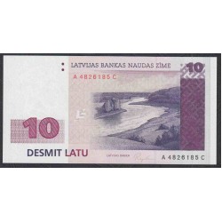 Латвия 10 лат 1992 (LATVIA 10 Latu 1992) P 44: UNC