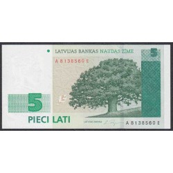 Латвия 5 лат 1996 (LATVIA 5 Lati  1996) P 49a: UNC