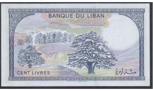 Ливан 100 ливров 1983 г. (Lebanon 100 livres 1983) P 66с: UNC