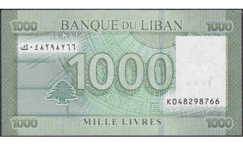 Ливан 1000 ливров 2016 г. (Lebanon 1000 livres 2016) P 90c(1): UNC