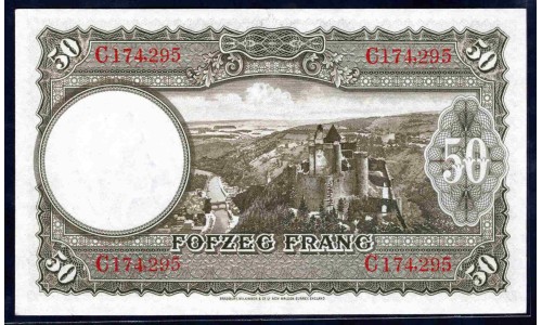 Люксембург 50 франков 1944 (LUXEMBOURG 50 Frang 1944) P 46 : UNC
