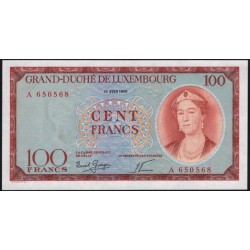 Люксембург 100 франков 1956 (LUXEMBOURG 100 Francs 1956) P 50a : UNC