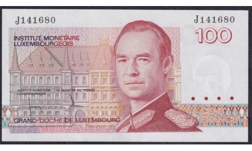 Люксембург 100 франков 1986 (LUXEMBOURG 100 Francs 1986) P 58a: UNC