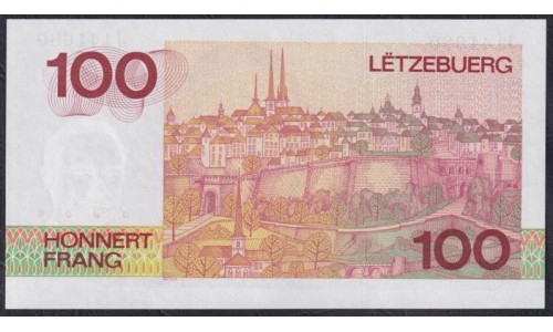 Люксембург 100 франков 1986 (LUXEMBOURG 100 Francs 1986) P 58a: UNC