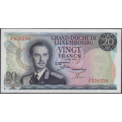 Люксембург 20 франков 1966 (LUXEMBOURG 20 Francs 1966) P 54a : UNC