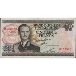 Люксембург 50 франков 1972 (LUXEMBOURG 50 Francs 1972) P 55а : XF