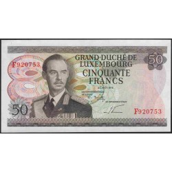 Люксембург 50 франков 1972 (LUXEMBOURG 50 Francs 1972) P 55b : aUNC-