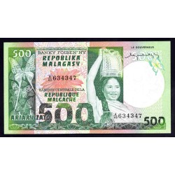 Мадагаскар 500 франков (1974-75) (MADAGASCAR 500 francs (1974-75)) P 64a : UNC