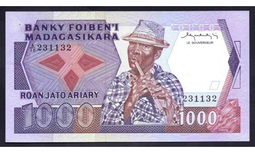 Мадагаскар 1000 франков (1983-87) (MADAGASCAR 1000 francs (1983-87)) P 68a : UNC