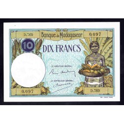 Мадагаскар 10 франков (1937-1947) (MADAGASCAR 10 francs (1937-1947)) P 36 : UNC