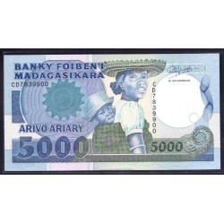 Мадагаскар 5000 франков (1988-94) (MADAGASCAR 5000 francs (1988-94)) P 73b : UNC