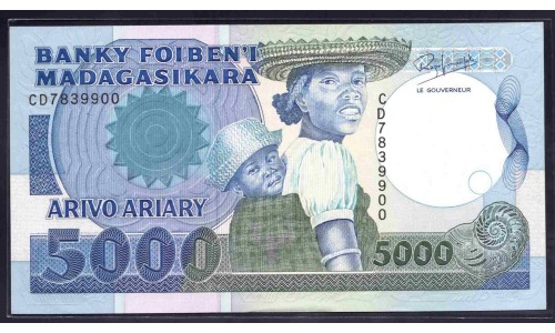 Мадагаскар 5000 франков (1988-94) (MADAGASCAR 5000 francs (1988-94)) P 73b : UNC