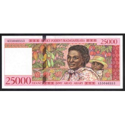 Мадагаскар 25000 франков (1998) (MADAGASCAR 25000 francs (1998)) P 82 : UNC
