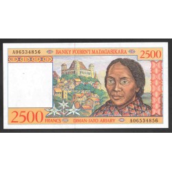 Мадагаскар 2500 франков (1998) (MADAGASCAR 2500 francs (1998)) P 81: UNC
