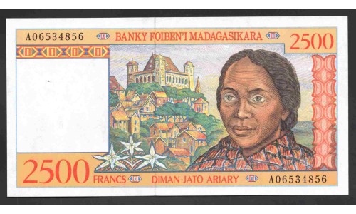 Мадагаскар 2500 франков (1998) (MADAGASCAR 2500 francs (1998)) P 81: UNC