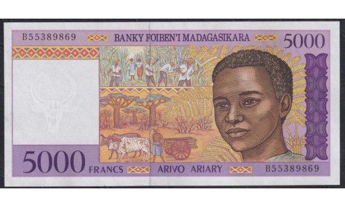Мадагаскар 5000 франков (1995) B55389869 (MADAGASCAR 5000 francs (1995)) P 78b: UNC--