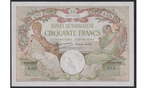 Мадагаскар 50 франков (1937 - 1947) (MADAGASCAR 50 francs (1937 -1947)) P 38(3): XF