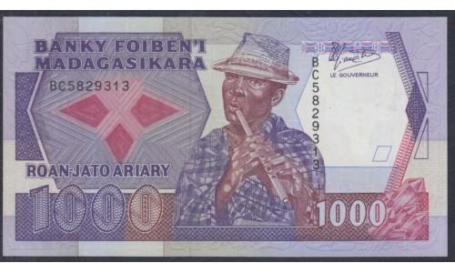 Мадагаскар 1000 франков (1983-87) (MADAGASCAR 1000 francs (1983-87)) P 68b : UNC