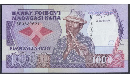 Мадагаскар 1000 франков (1988-93) (MADAGASCAR 1000 francs (1988-93)) P 72b : UNC