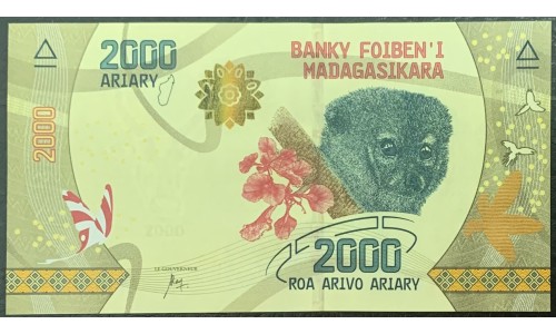 Мадагаскар 2000 ариари (2017) (MADAGASCAR 2000 ariary (2017)) P 101 : UNC