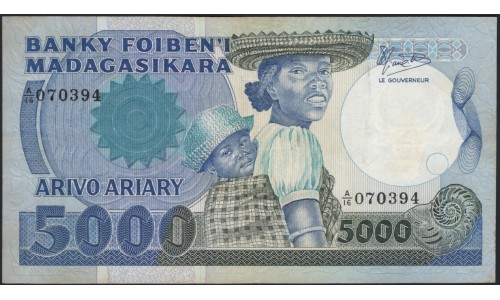 Мадагаскар 5000 франков (1983-87) (MADAGASCAR 5000 francs (1983 -87)) P 69b : XF