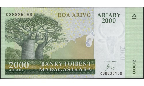 Мадагаскар 2000 ариари (2007-2014) (MADAGASCAR 2000 ariary (2007-2014)) P 90c : UNC