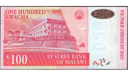 Малави 100 квача 2011 года (MALAWI 100 Kwacha 2011) P 54с: UNC