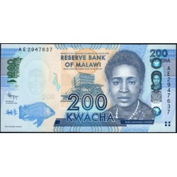 Малави 200 квача 2012 года (MALAWI 200 Kwacha 2012) P60a: UNC