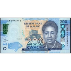 Малави 200 квача 2016 (MALAWI 200 Kwacha 2016) P 60c : UNC