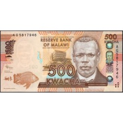 Малави 500 квача 2012 года (MALAWI 500 Kwacha 2012) P 61а: UNC