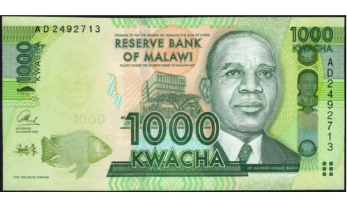 Малави 1000 квача 2013 года (MALAWI 1000 Kwacha 2013) P 62b: UNC