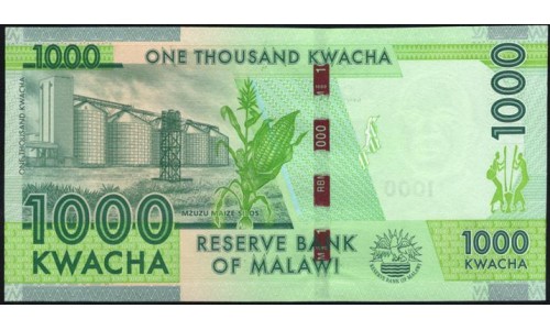 Малави 1000 квача 2013 года (MALAWI 1000 Kwacha 2013) P 62b: UNC
