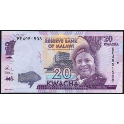 Малави 20 квача 2016 г. (MALAWI 20 Kwacha 2016) P 63c: UNC 