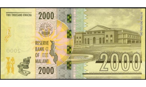 Малави 2000 квача 2016 года (MALAWI 2000 Kwacha 2016) P 69: UNC