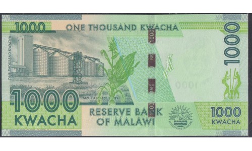 Малави 1000 квача 2012 года (MALAWI 1000 Kwacha 2012) P 62a: UNC