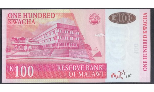 Малави 100 квача 2011 года (MALAWI 100 Kwacha 2011) P 54с: UNC