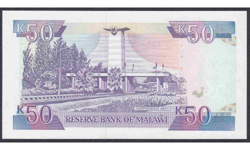 Малави 50 квача 1994 года (MALAWI 50 Kwacha  1994) P 28b: UNC