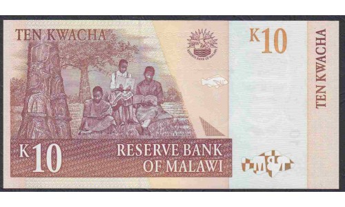 Малави 10 квача 2003 года (MALAWI 2000 Kwacha 2003) P 43a: UNC