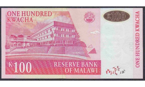 Малави 100 квача 2003 года (MALAWI 100 Kwacha 2003) P 46c: UNC