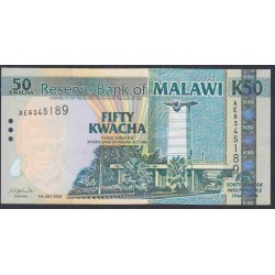 Малави 50 квача 2004 года (MALAWI 50 Kwacha 2004) P 49a: UNC