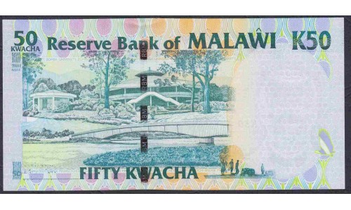 Малави 50 квача 2004 года (MALAWI 50 Kwacha 2004) P 49a: UNC