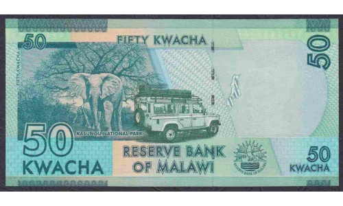 Малави  50 квача 2014 года (MALAWI  50 Kwacha 2014) P 64а: UNC