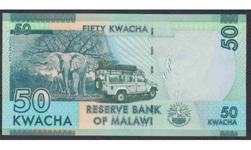 Малави  50 квача 2016 года (MALAWI  50 Kwacha 2016) P 64c: UNC