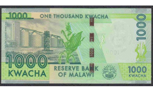 Малави 1000 квача 2014 года (MALAWI 1000 Kwacha 2014) P 67а: UNC