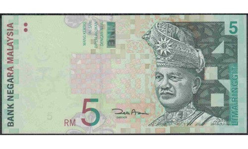 Малайзия 5 ринггит б/д (1999 & 2001) (Malaysia 5 ringgit ND (1999 & 2001)) P 41b : UNC