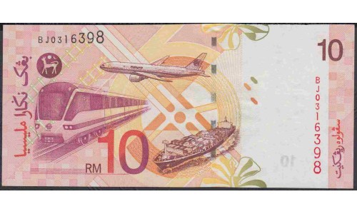 Малайзия 10 ринггит б/д (1997-2001) (Malaysia 10 ringgit ND (1997-2001)) P 42c : UNC