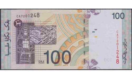 Малайзия 100 ринггит б/д (1998-2001) (Malaysia 100 ringgit ND (1998-2001)) P 44d : UNC