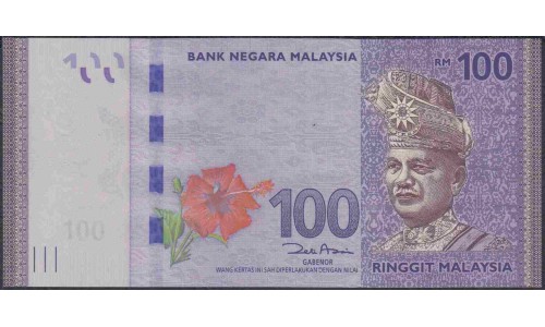 Малайзия 100 ринггит б/д (2011) (Malaysia 100 ringgit ND (2011)) P 55a : UNC